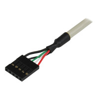 Produktbild för StarTech.com USB A hona-portadapter med 2 portar - USB-panel - USB till 5 pin ingång