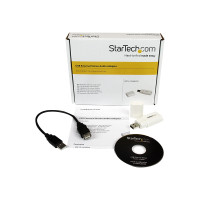 Produktbild för StarTech.com USB to Stereo Audio Adapter Converter - USB stereo Adapter - USB External sound Card - Laptop sound Card (ICUSBAUDIO) - ljudkort - USB 2.0
