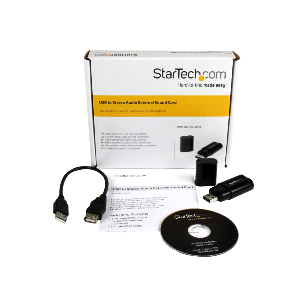 Produktbild för StarTech.com Externt ljudkort, USB stereo-audio-adapter - ljudkort - USB 2.0