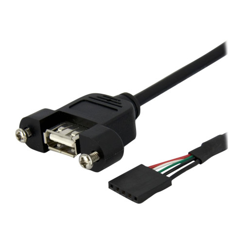 StarTech.com StarTech.com 3 ft Panel Mount USB A to Motherboard Header Cable F/F - USB-intern till extern kabel - 5 stifts USB 2.0-rubrik till USB - 90 cm