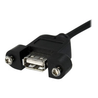 Produktbild för StarTech.com 3 ft Panel Mount USB A to Motherboard Header Cable F/F - USB-intern till extern kabel - 5 stifts USB 2.0-rubrik till USB - 90 cm