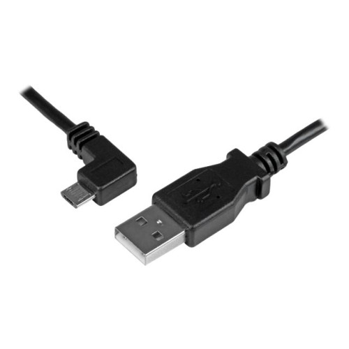 StarTech.com StarTech Micro USB-kabel för laddning och synkning M/M - Vänstervinklad Micro USB - 0,05/0,25 mm² - 1 m - USB-kabel - mikro-USB typ B till USB - 1 m