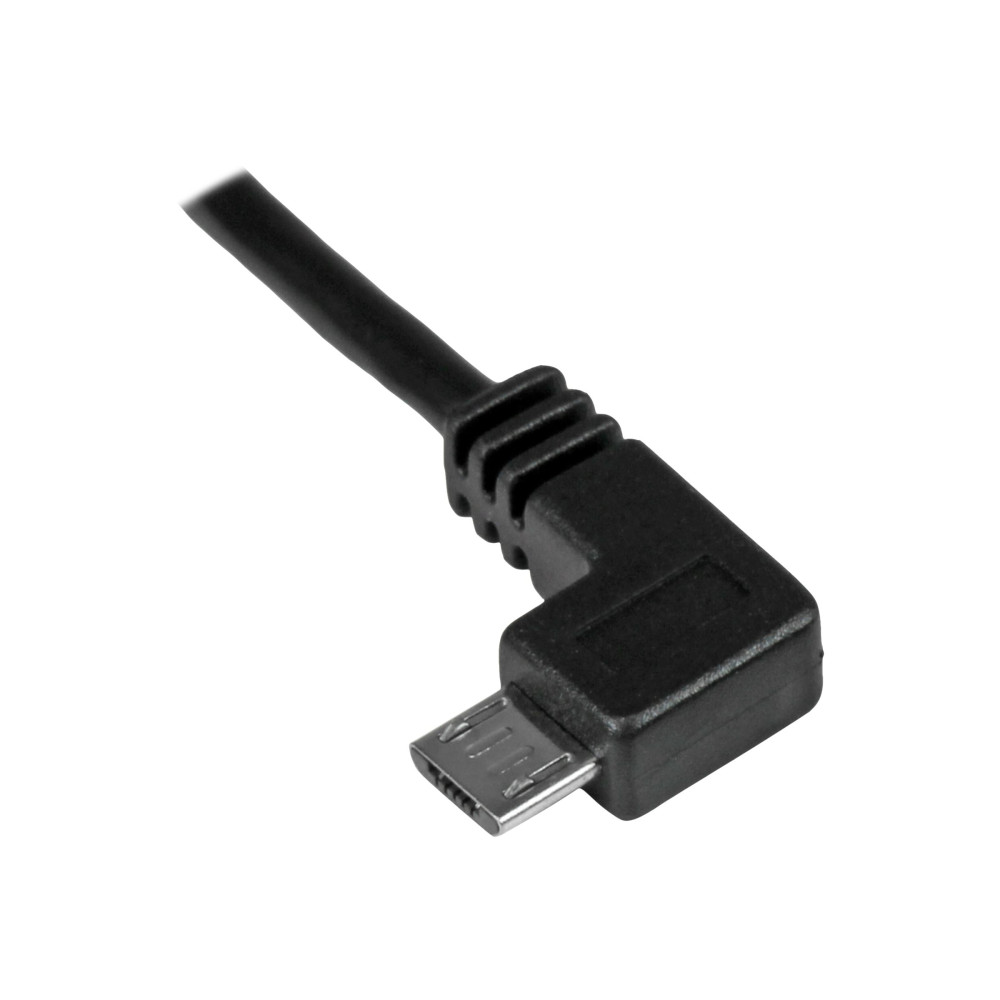 Produktbild för StarTech Micro USB-kabel för laddning och synkning M/M - Vänstervinklad Micro USB - 0,05/0,25 mm² - 1 m - USB-kabel - mikro-USB typ B till USB - 1 m
