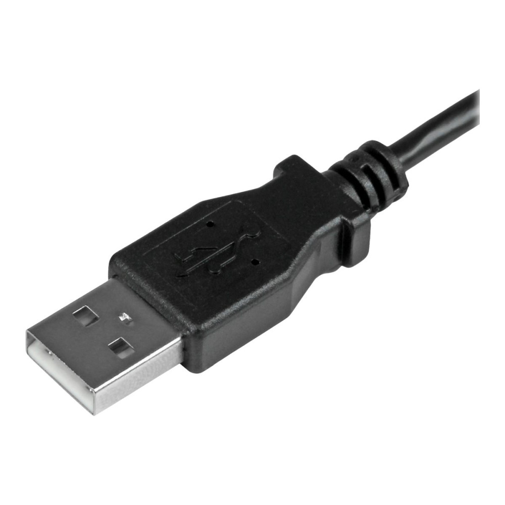 Produktbild för StarTech Micro USB-kabel för laddning och synkning M/M - Vänstervinklad Micro USB - 0,05/0,25 mm² - 1 m - USB-kabel - mikro-USB typ B till USB - 1 m