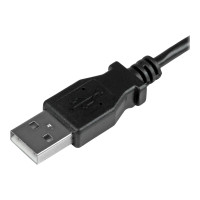 Produktbild för StarTech Micro USB-kabel för laddning och synkning M/M - Vänstervinklad Micro USB - 0,05/0,25 mm² - 1 m - USB-kabel - mikro-USB typ B till USB - 1 m