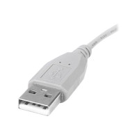 Produktbild för StarTech.com 6 in. USB to Mini USB Cable - USB 2.0 A to Mini B - Gray - Mini USB Cable (USB2HABM6IN) - USB-kabel - USB till mini-USB typ B - 15 cm