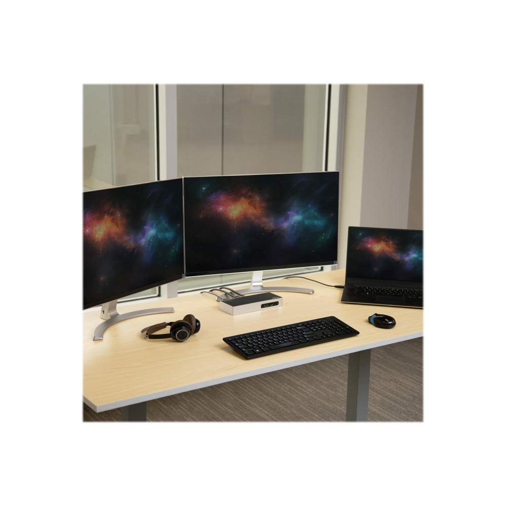 Produktbild för StarTech.com USB 3.0 Docking Station, Dual Monitor Laptop Docking Station with HDMI & DVI/VGA Video, 6-port USB 3.1 Gen 1 5Gbps Hub, GbE, Audio, Universal USB Type-A Dock, Windows & Mac - Dual Display Dock (DK30ADD) - dockningsstation - USB - DVI, HDMI - 