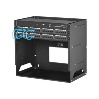 Produktbild för Startech Väggmonterbart serverrack med inbyggd hylla - solitt stål - 8U - stativ (väggmontering) - 8U
