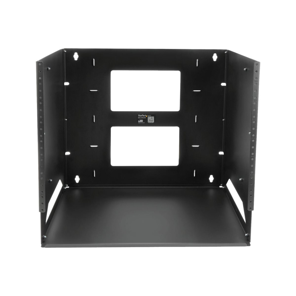 Produktbild för Startech Väggmonterbart serverrack med inbyggd hylla - solitt stål - 8U - stativ (väggmontering) - 8U