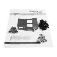 Produktbild för Startech Väggmonterbart serverrack med inbyggd hylla - solitt stål - 8U - stativ (väggmontering) - 8U
