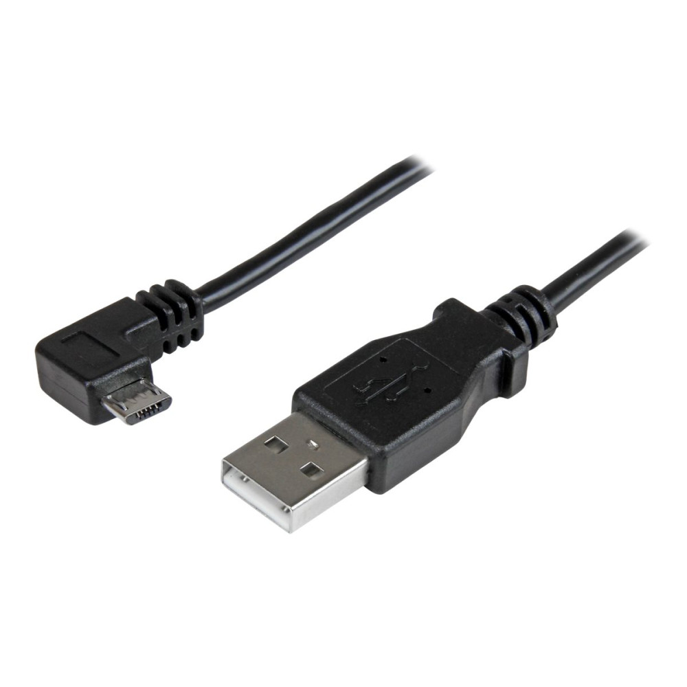 Produktbild för StarTech Right Angle Micro USB Cable - 1 ft / 0.5m - 90 degree - USB Cord - USB Charger Cable - USB to Micro USB Cable (USBAUB50CMRA) - USB-kabel - mikro-USB typ B till USB - 50 cm
