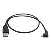Produktbild för StarTech Right Angle Micro USB Cable - 1 ft / 0.5m - 90 degree - USB Cord - USB Charger Cable - USB to Micro USB Cable (USBAUB50CMRA) - USB-kabel - mikro-USB typ B till USB - 50 cm