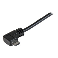 Produktbild för StarTech Right Angle Micro USB Cable - 1 ft / 0.5m - 90 degree - USB Cord - USB Charger Cable - USB to Micro USB Cable (USBAUB50CMRA) - USB-kabel - mikro-USB typ B till USB - 50 cm