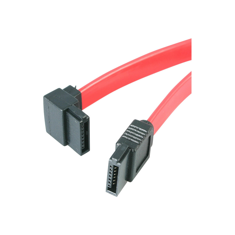 Produktbild för StarTech.com 18in SATA to Left Angle SATA Serial ATA Cable - F/F (SATA18LA1) - SATA-kabel - 46 cm