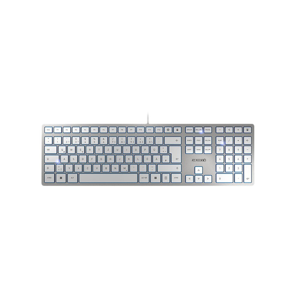Produktbild för CHERRY KC 6000 SLIM - tangentbord - QWERTY - brittisk - silver Inmatningsenhet
