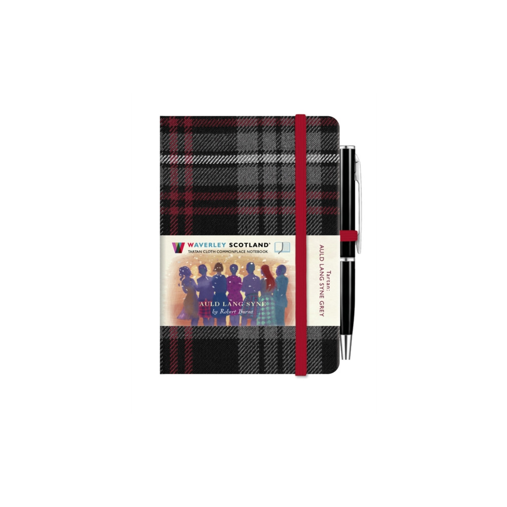 Produktbild för Auld Lang Syne Grey Mini Hardback Notebook with Pen; 10.5cm x 7cm (inbunden, eng)