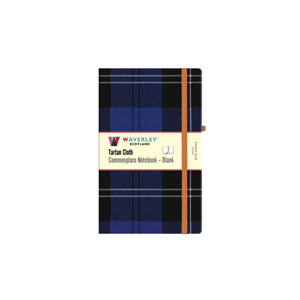 Produktbild för Ramsay Blue Tartan Blank Hardback Notebook: Large 21 x 13cm (inbunden, eng)