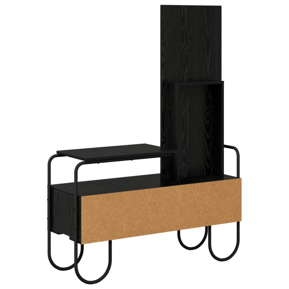 Produktbild för Smyckebord Svart ek 100 x 36,5 x 136 cm Konstruerat trä