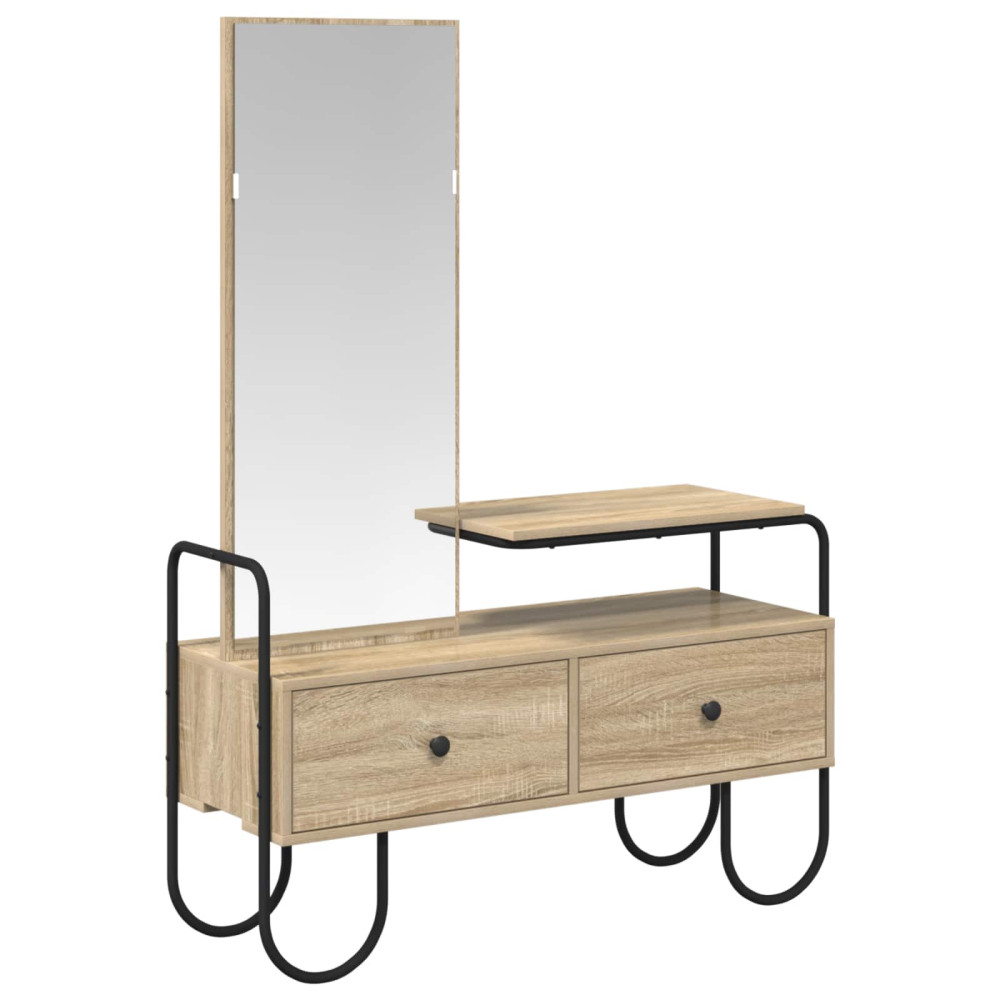 Produktbild för Smyckebord Sonoma-ek 100 x 36,5 x 136 cm Konstruerat trä