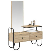 Produktbild för Smyckebord Sonoma-ek 100 x 36,5 x 136 cm Konstruerat trä