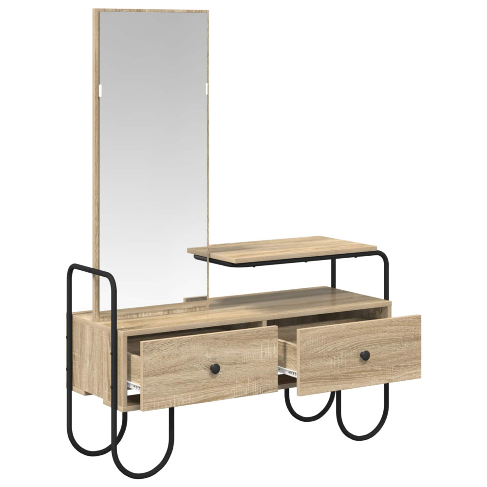 Produktbild för Smyckebord Sonoma-ek 100 x 36,5 x 136 cm Konstruerat trä