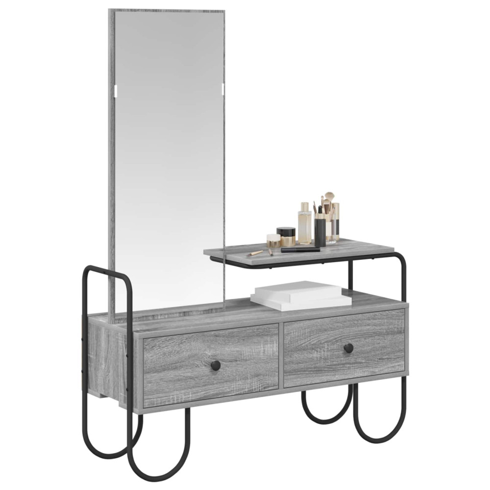 Produktbild för Smyckebord Grå Sonoma 100 x 36,5 x 136 cm Konstruerat trä