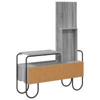 Produktbild för Smyckebord Grå Sonoma 100 x 36,5 x 136 cm Konstruerat trä