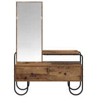 Produktbild för Smyckebord Gammalt trä 100 x 36,5 x 136 cm Konstruerat trä