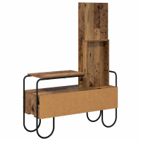 Produktbild för Smyckebord Gammalt trä 100 x 36,5 x 136 cm Konstruerat trä