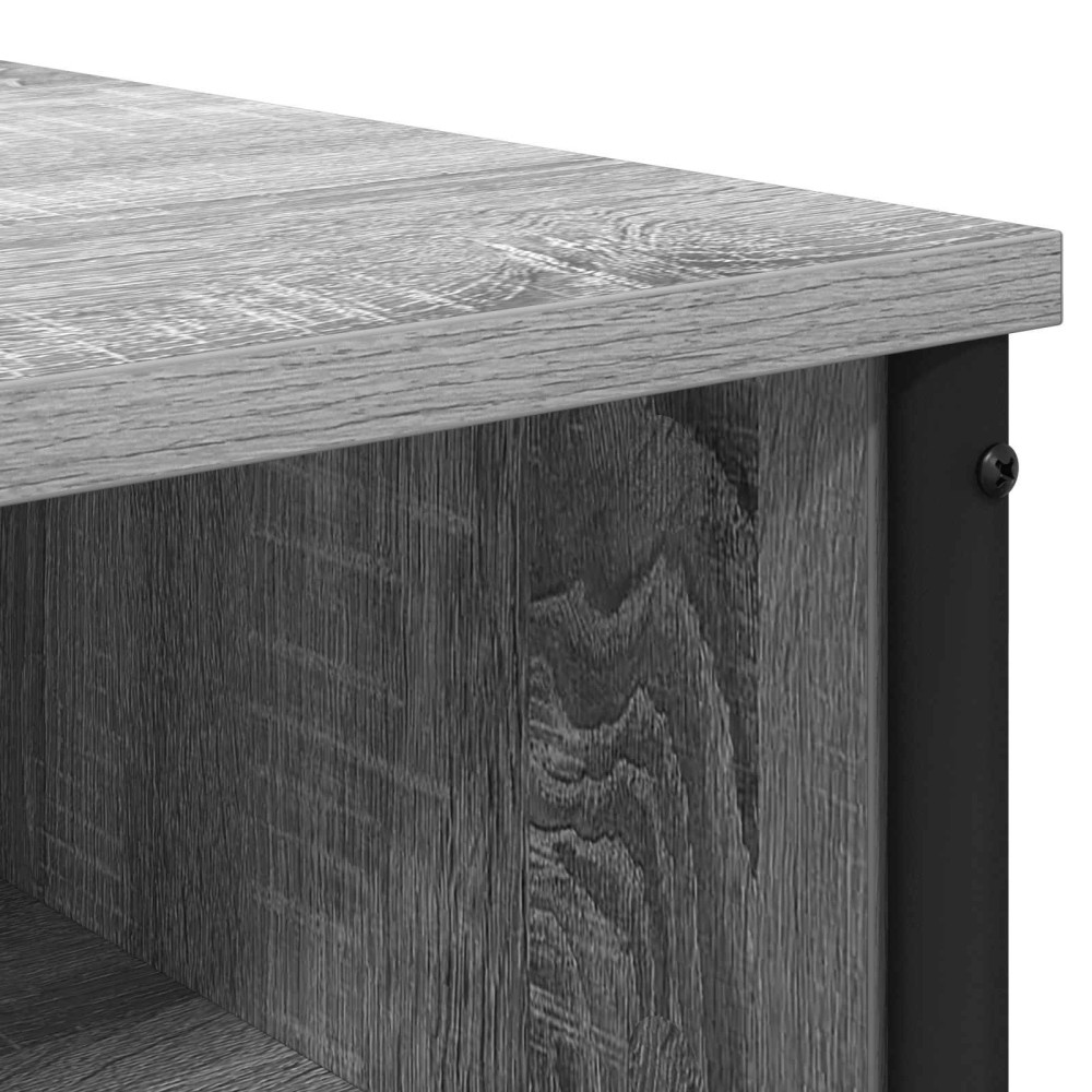 Produktbild för Smyckebord med hylla med lagring Grå Sonoma Konstruerat trä