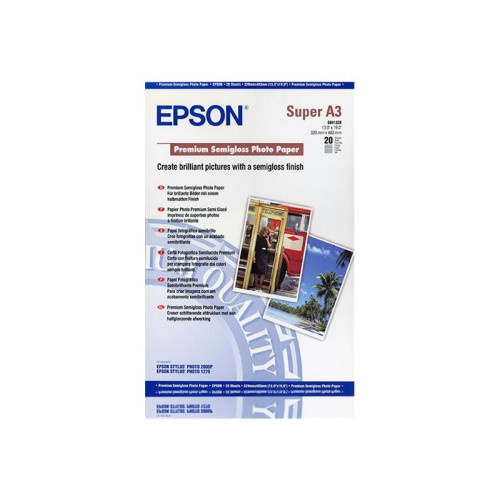 EPSON Epson Premium Semigloss Photo Paper - fotopapper - halvblank - 20 ark - A3 Plus