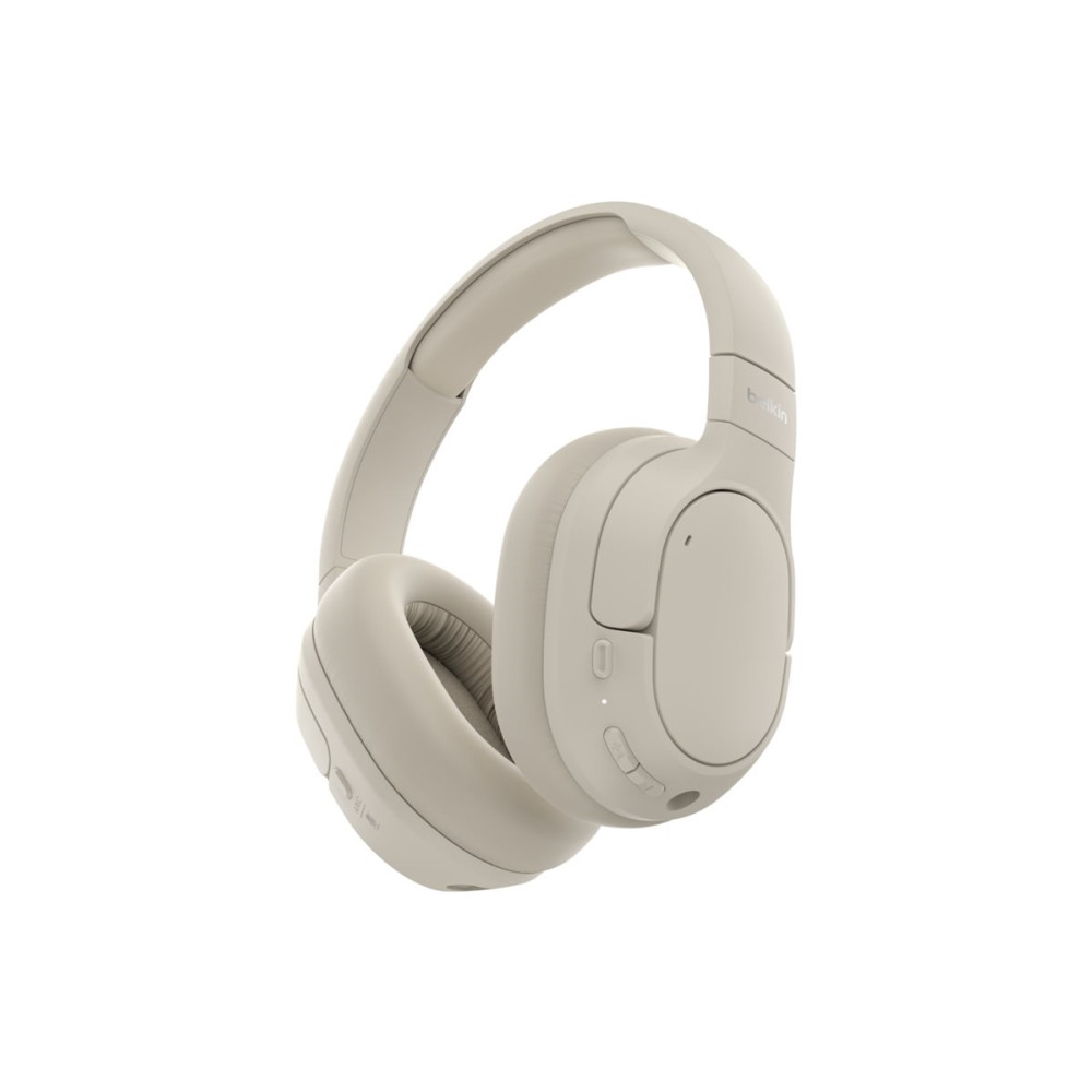 Produktbild för Belkin SoundForm Isolate - hörlurar med mikrofon - USB-C, 3,5 mm kontakt