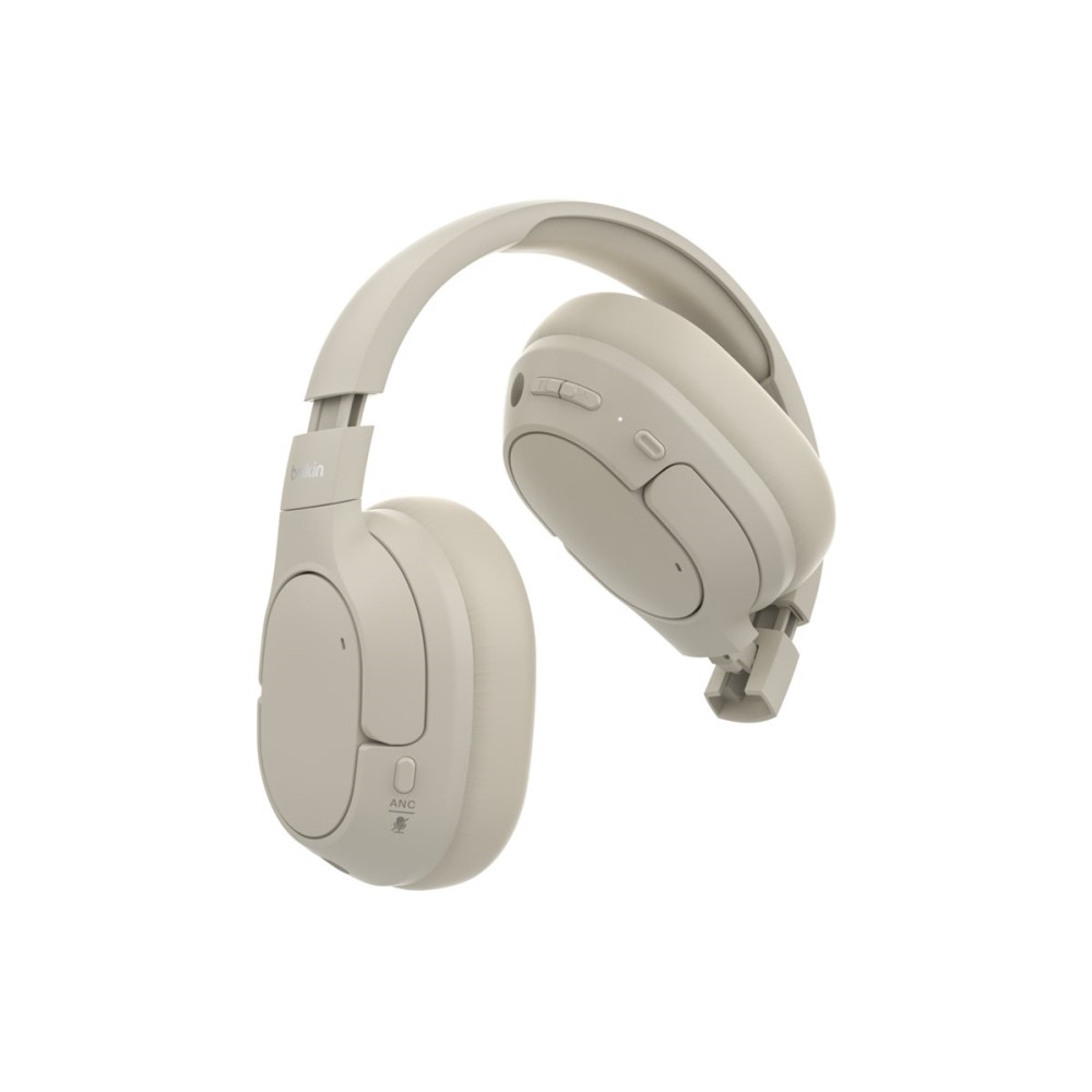 Produktbild för Belkin SoundForm Isolate - hörlurar med mikrofon - USB-C, 3,5 mm kontakt