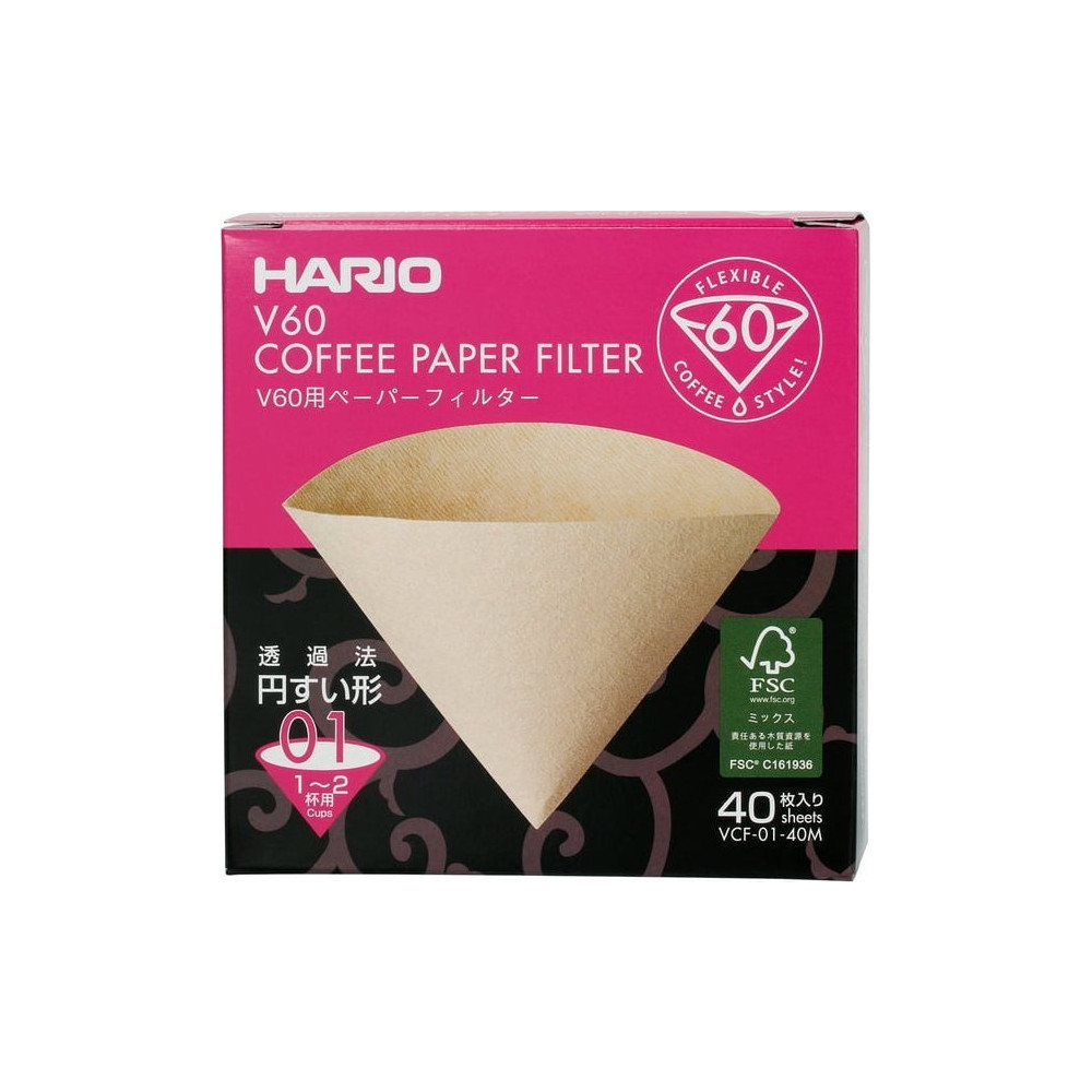 Produktbild för Hario pappersfilter Misarashi bruna