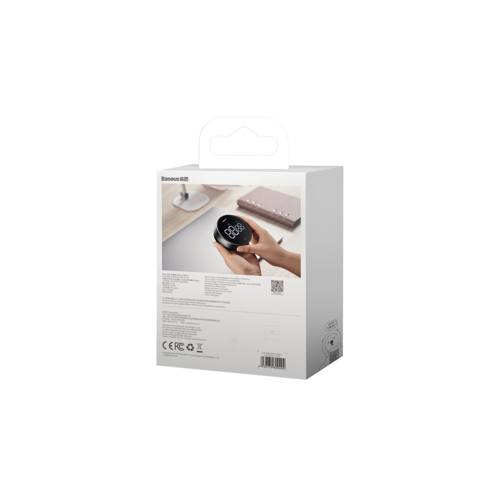 Produktbild för Digital nedräkningstimer Baseus Heyo Rotation Pro, Black FMD...