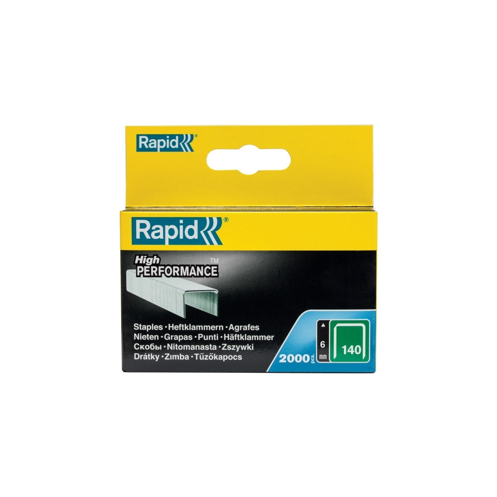 Produktbild för Rapid Nr. 140 Bredtrådsklammer 6 mm, Häftklammersats, 6 mm,...