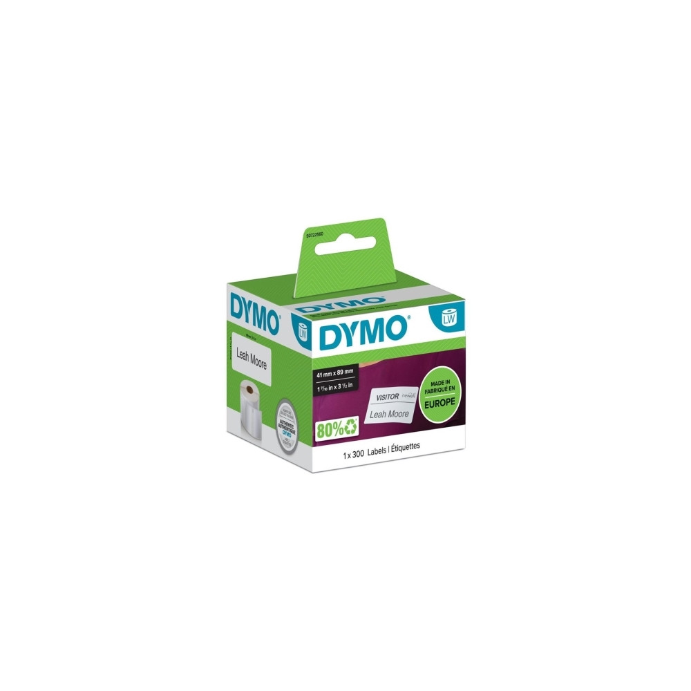 Produktbild för DYMO LabelWriter - taggar för namnskylt - 300 etikett (er) - 89 x 41 mm