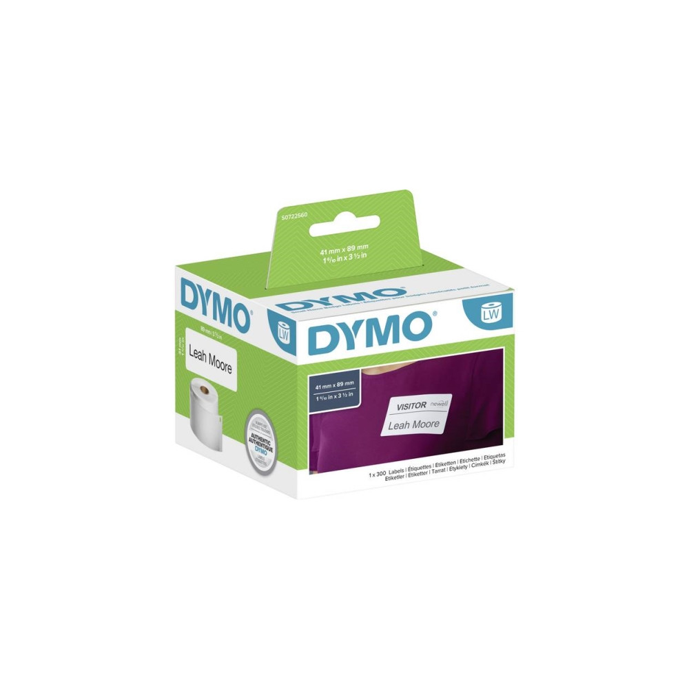 Produktbild för DYMO LabelWriter - taggar för namnskylt - 300 etikett (er) - 89 x 41 mm