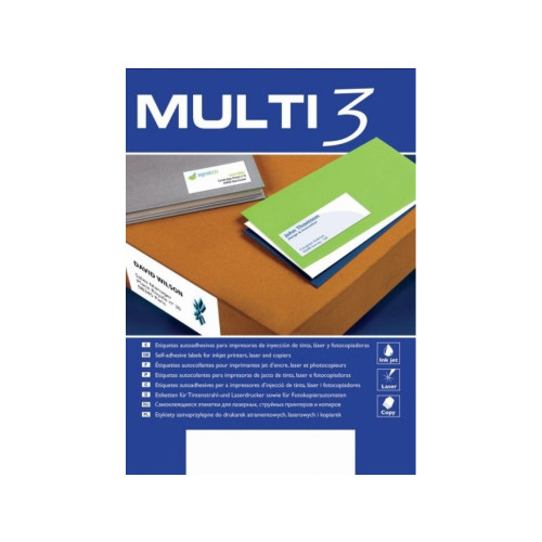 MULTI 3 MULTI 3 universella etiketter MULTI 3, 99,1x38,1 mm, rundade...