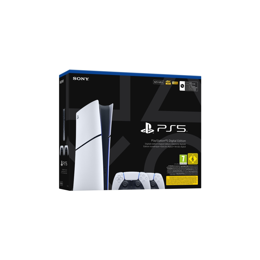 Produktbild för Sony Playstation 5 Slim Digital, PlayStation 5, Svart, Vit,...
