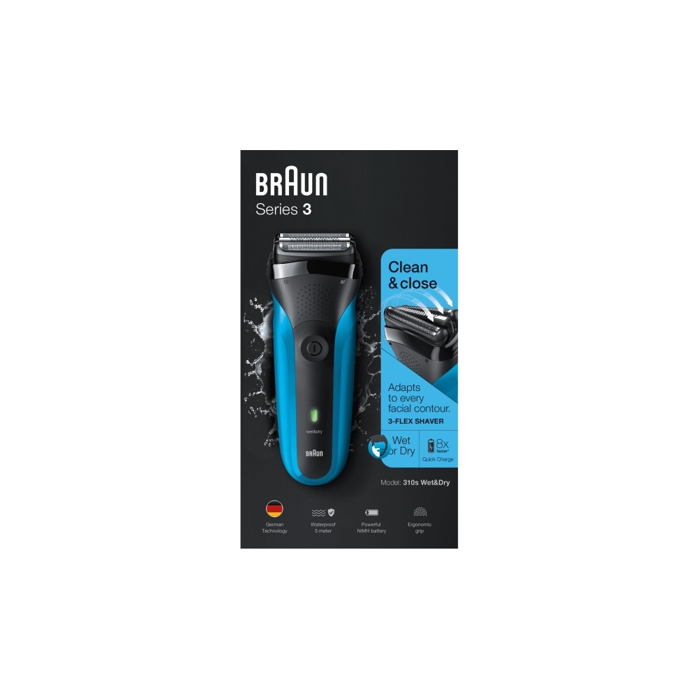 Produktbild för Braun Series 3 310s - rakapparat - blå