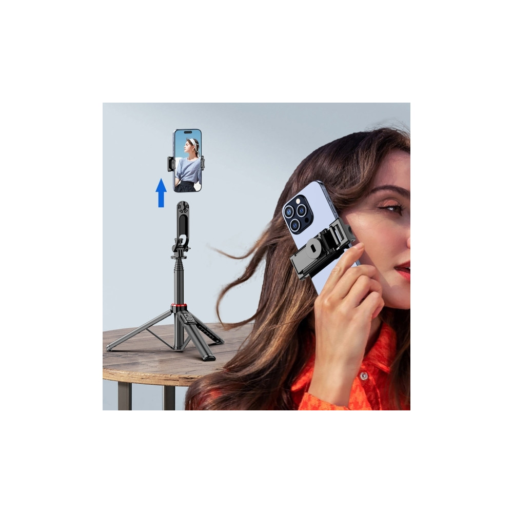 Produktbild för Selfiestång Hurtel Selfie stick WC1Y2S teleskopiskt stativ 1...