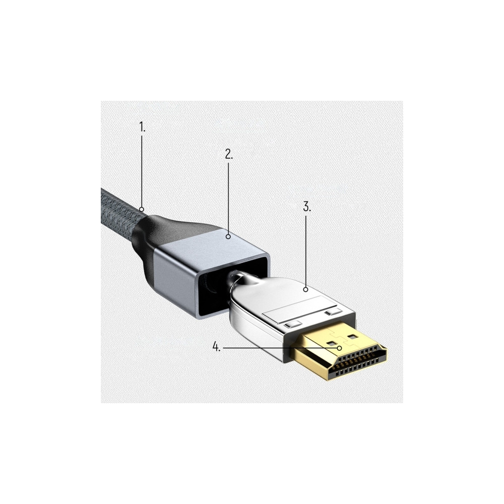 Produktbild för Hurtel Wozinsky HDMI 2.1-kabel 8K 60 Hz 48 Gbps / 4K 120 Hz...