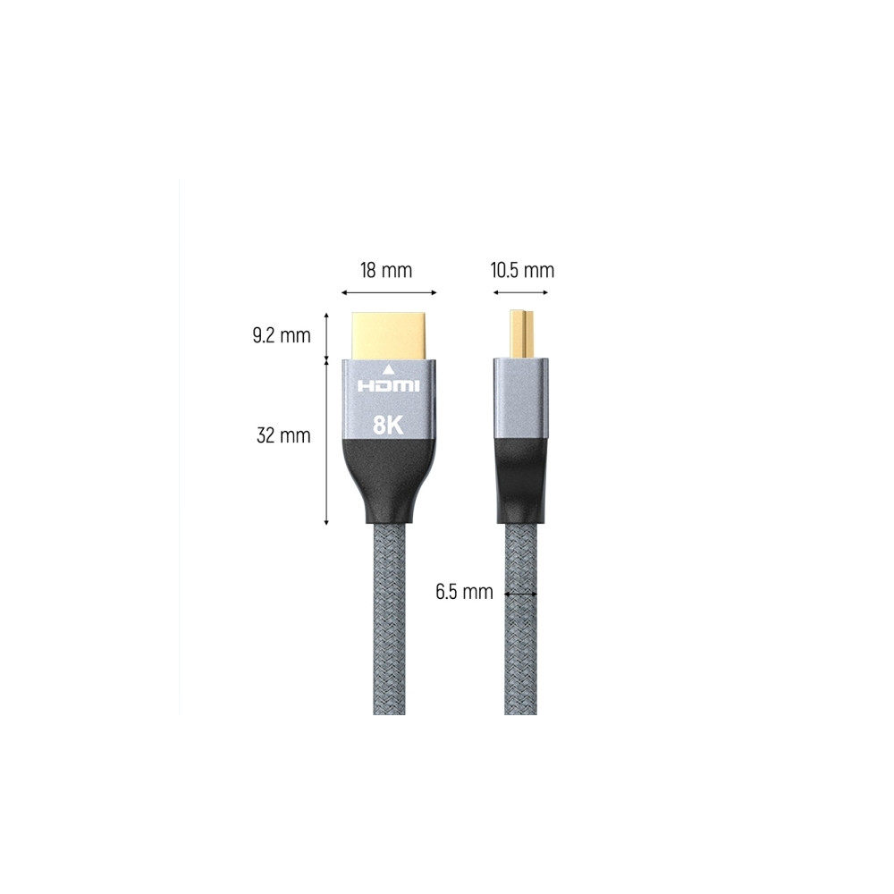 Produktbild för Hurtel Wozinsky HDMI 2.1-kabel 8K 60 Hz 48 Gbps / 4K 120 Hz...