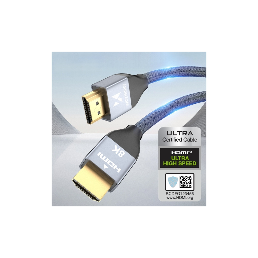 Produktbild för Hurtel Wozinsky HDMI 2.1-kabel 8K 60 Hz 48 Gbps / 4K 120 Hz...