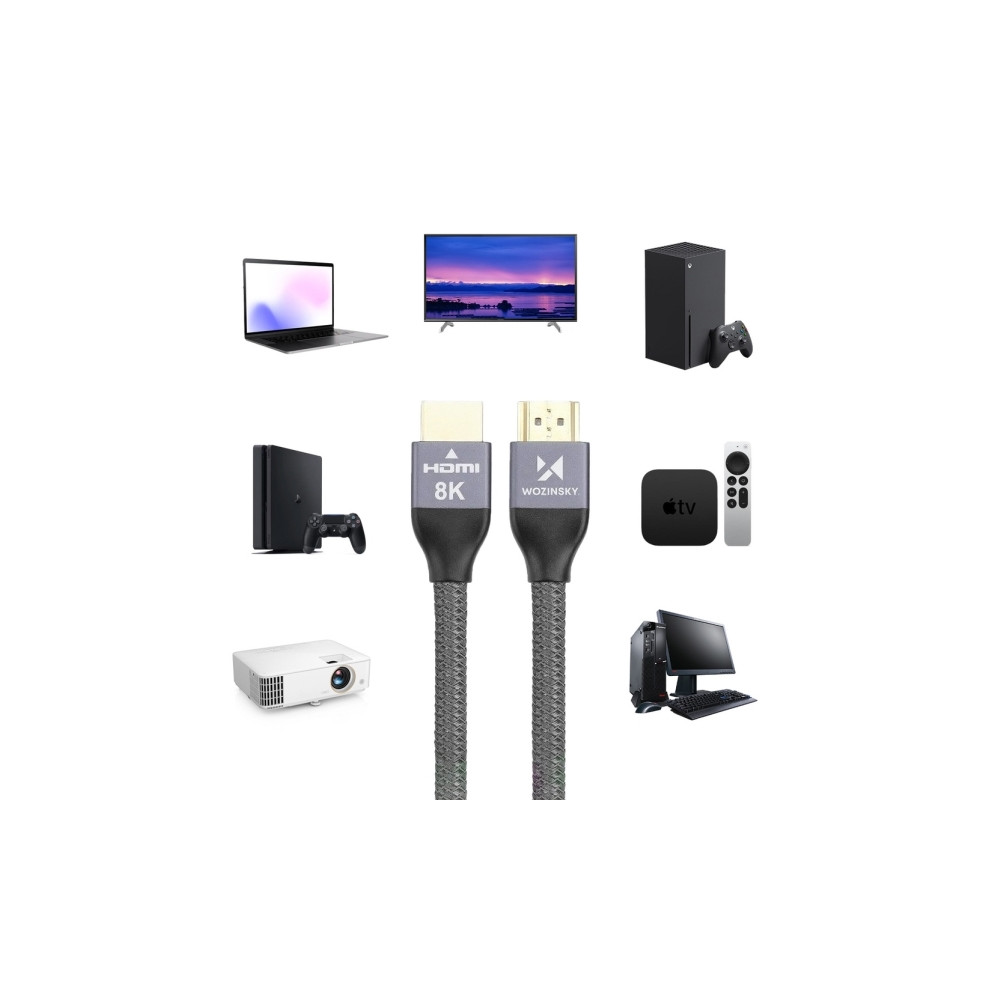 Produktbild för Hurtel Wozinsky HDMI 2.1-kabel 8K 60 Hz 48 Gbps / 4K 120 Hz...