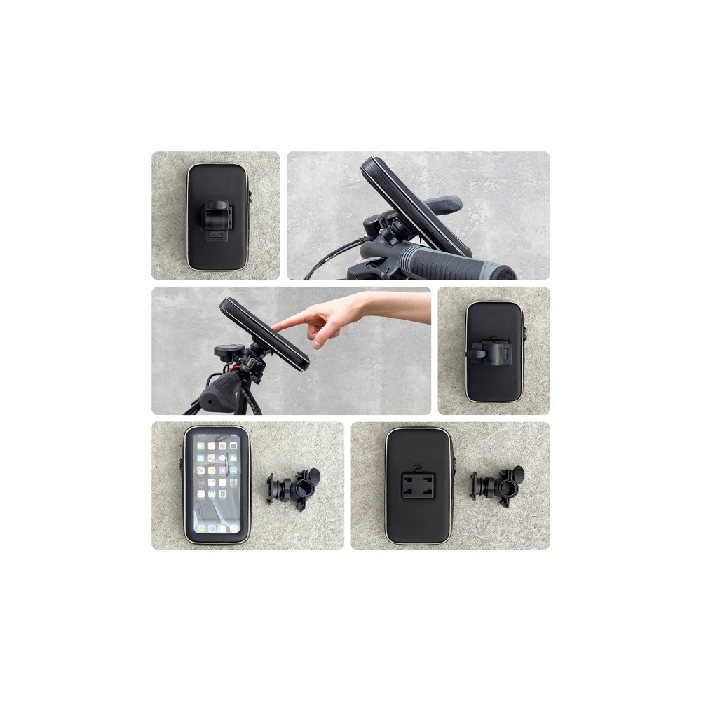 Produktbild för Wozinsky telefonhållare för cykel, motorcykel och elscooter...