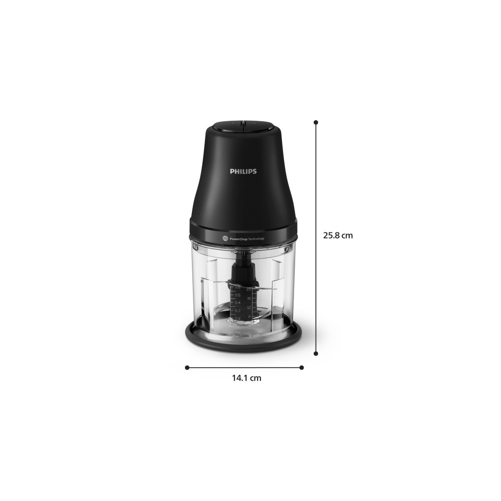 Produktbild för Philips Hackare HR1501/00 3000 Series, 1 l, 25000 RPM, Plast...