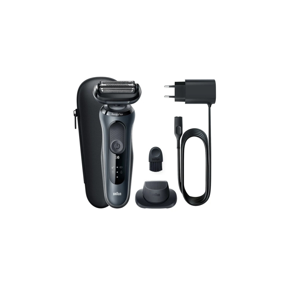 Produktbild för Braun Series 6 61-N1200s, Folierakapparat, Svart, Rostfritt...