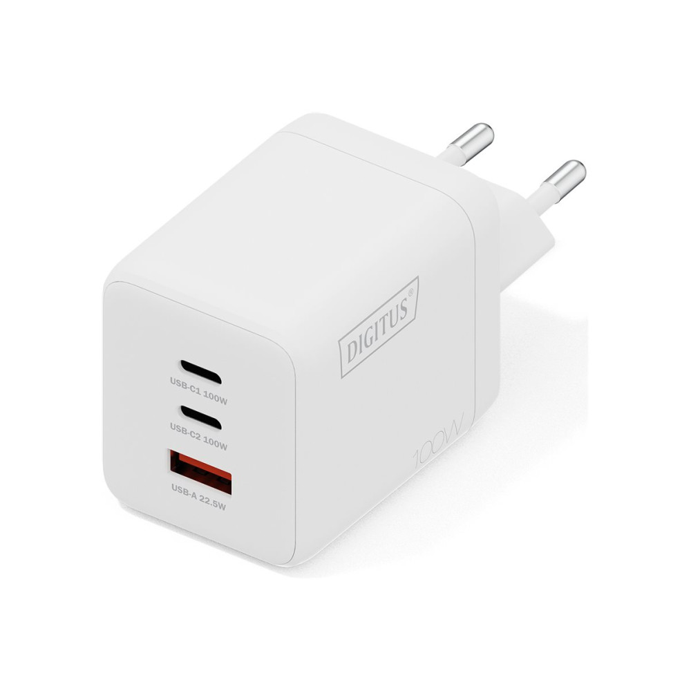 Produktbild för Digitus strömadapter - GaN - 2 x USB-C, USB - 100 Watt